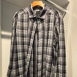 Ermenegildo Zegna, Black and Gray button down, XL